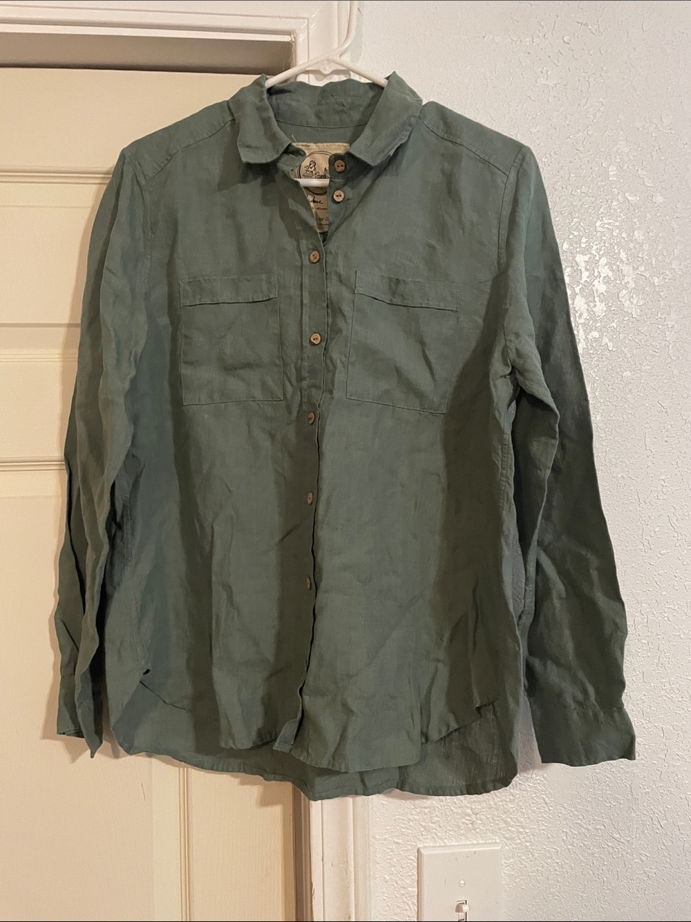 Relaxed Button-Down Shirt - Sage Green